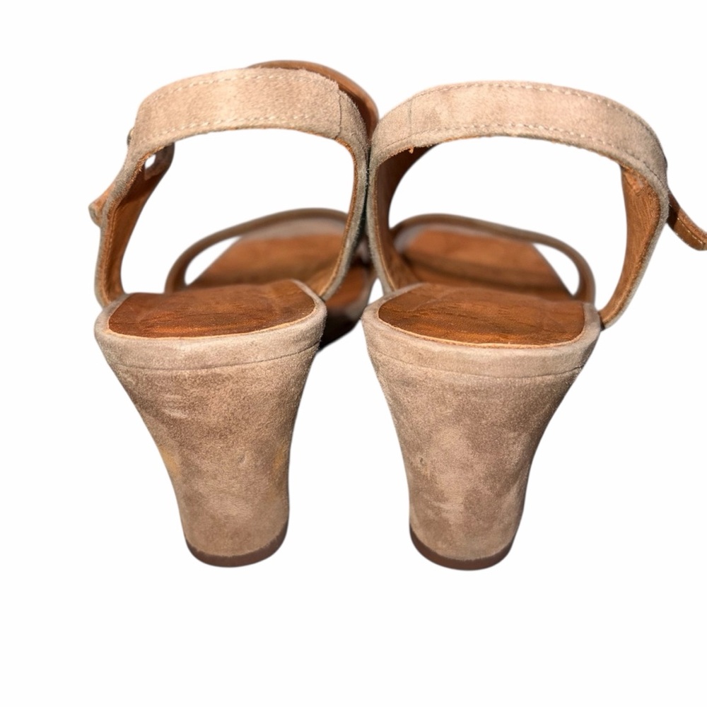 Chie Mihara Brown Suede Anatour Wedge Sandals Shoes size 38.5 - Picture 8 of 11